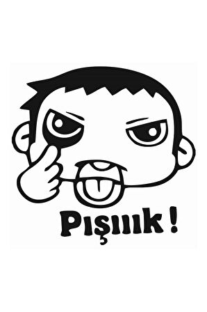 Pışık Yapan Çocuk Sticker 10 X 10 Cm