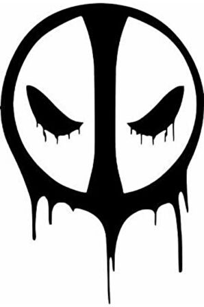 Deadpool Oto Motor Laptop Duvar Folyo Sticker 10 x 14 cm