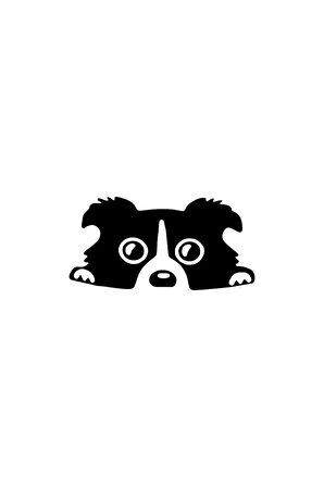 Camdan Bakan Köpek - Araç, Oto, Laptop, Duvar Uyumlu Sticker 20*10 Cm