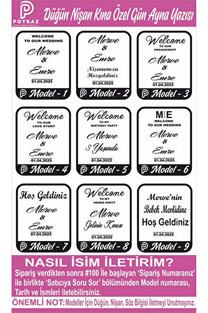 Altın Sarısı (GOLD) Düğün Nişan Söz Kına Doğum Günü Ayna Yazısı 40cm Organizasyon Sticker