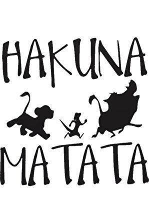 Hakuna Matata Yazı Sticker 10 x 10 cm