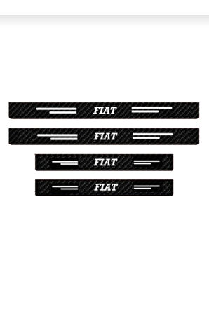 Fiat Albea İçin Uyumlu Aksesuar Oto Kapı Eşiği Sticker Karbon 4 Adet