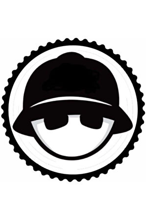 Safari Şapkalı Emoji Tasarım Sticker 10 x 10 cm