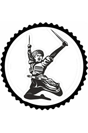 Kafkas Sembolleri Tasarım 24.Model Sticker 10 x 10 cm