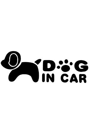 Dog İn Car Sticker 10 X 4 Cm