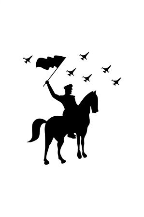 Bayraklı Asker Sticker (Oto-Motor-Laptop-Duvar-Dekor) 10 x 11 cm