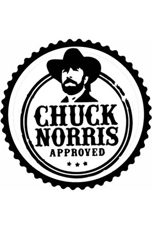 Chuck Norris Onayladı Tasarım Sticker 10 x 10 cm