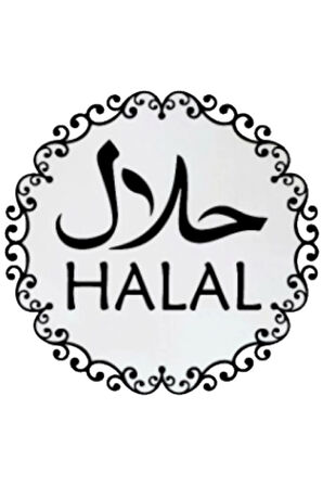 Helal Gıda Amblemi Sticker 10 X 10 Cm