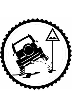 Çiş Yapan Araba Tasarım Sticker 20 x 20 cm