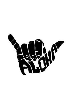 Aloha El Illustration Sticker (Oto-Motor-Laptop-Duvar-Dekor) 10 x 7 cm