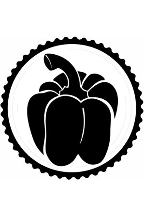 Dolmalık Biber Tasarım Sticker 10 x 10 cm