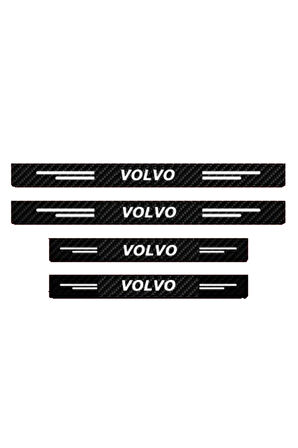 Volvo Modelleri İçin Uyumlu Grafen Karbon Oto Kapı Eşiği 4 Adet