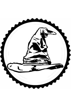 Cadı Külahı Tasarım Sticker 10 x 10 cm