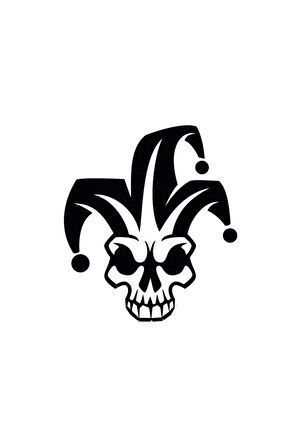 Joker Oto Motor Laptop Duvar Folyo Sticker 10x11 Cm