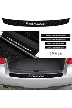 Volkswagen Golf İçin özel yeni uyumlu Aksesuar Oto Bağaj Ve Kapı Eşiği özel yeni sticker Set Karbon