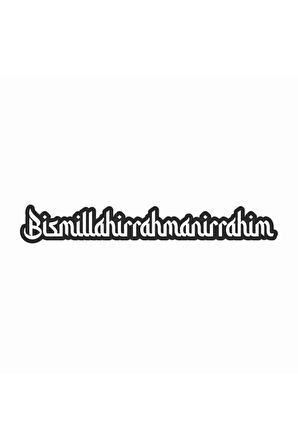 Besmele Oto Cam özel yeni sticker 25*4 Cm