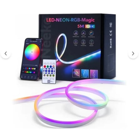 RYVEX 5 metre USB Şerit NEON LED Animasyonlu Kumandalı Ve Telefon Kontrollü Argb