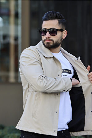 Erkek Slim Fit Deri Ceket