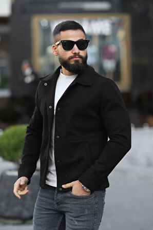 Erkek Slim Fit Deri Ceket