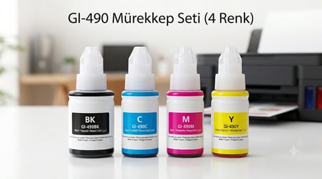 Canon Pixma G2411 Muadil Mürekkep 4 Renk GI-490