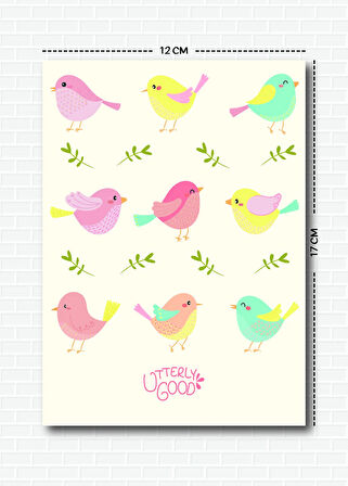 Bahar Temalı 5'li Sticker | Bullet Journal | Notebook | Ajanda | Scrapbook Için Uygun Set