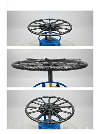 Künefe Ocağı Dövme Desenli Antrasit 38 cm – Piknik Tüp Uyumlu, Geleneksel Lezzet Için Pratik Çözüm