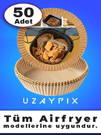 Airfryer Philips Xiaomi Uyumlu Hava Fritözü Yağsız Fritöz Pişirme Kağıdı 50'li Yağlı Kağıt