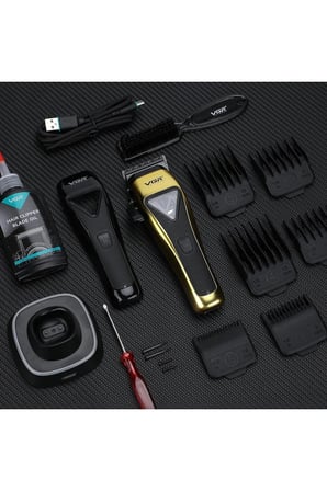 V-015 Saç Tıraş Makinesi - Çantalı, Yedek Kapaklı - Güçlü Motor