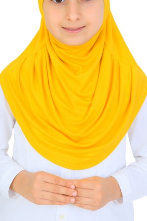 Kız Çocuk Hazır Başörtüsü Pratik Penye Şal Tesettür Giyim