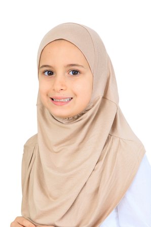 Kız Çocuk Hazır Başörtüsü Pratik Penye Şal Tesettür Giyim