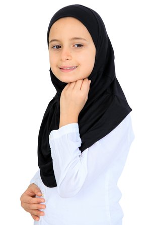 Kız Çocuk Hazır Başörtüsü Pratik Penye Şal Tesettür Giyim