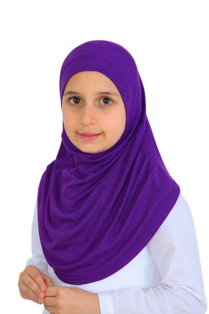 Kız Çocuk Hazır Başörtüsü Pratik Penye Şal Tesettür Giyim