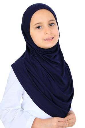 Kız Çocuk Hazır Başörtüsü Pratik Penye Şal Tesettür Giyim