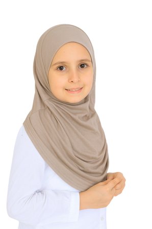 Kız Çocuk Hazır Başörtüsü Pratik Penye Şal Tesettür Giyim