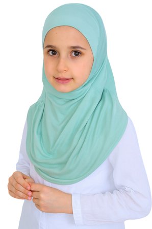 Kız Çocuk Hazır Başörtüsü Pratik Penye Şal Tesettür Giyim