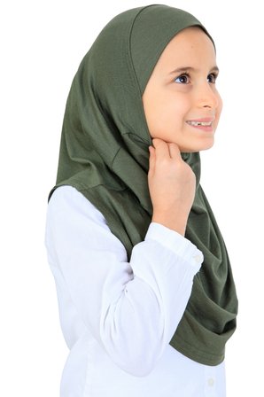 Kız Çocuk Hazır Başörtüsü Pratik Penye Şal Tesettür Giyim