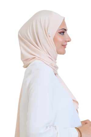 Penye Boyun Kapamalı Şal Başörtü Hazır Giyim Turban Esnek Jersey Şal