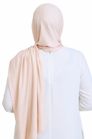 Penye Boyun Kapamalı Şal Başörtü Hazır Giyim Turban Esnek Jersey Şal