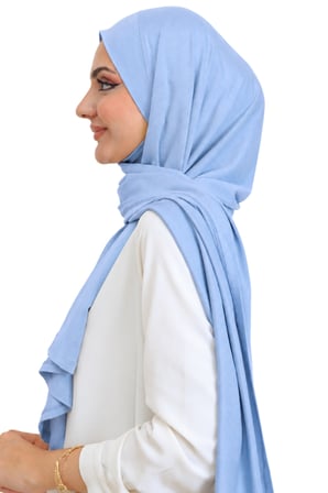 Penye Boyun Kapamalı Şal Başörtü Hazır Giyim Turban Esnek Jersey Şal