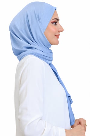 Penye Boyun Kapamalı Şal Başörtü Hazır Giyim Turban Esnek Jersey Şal