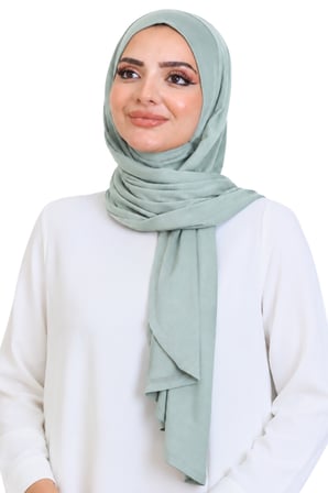 Penye Boyun Kapamalı Şal Başörtü Hazır Giyim Turban Esnek Jersey Şal