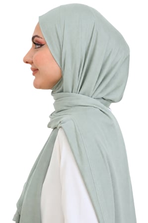 Penye Boyun Kapamalı Şal Başörtü Hazır Giyim Turban Esnek Jersey Şal