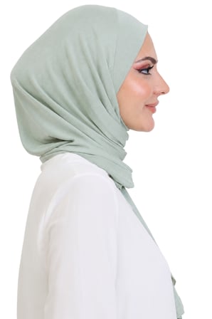 Penye Boyun Kapamalı Şal Başörtü Hazır Giyim Turban Esnek Jersey Şal