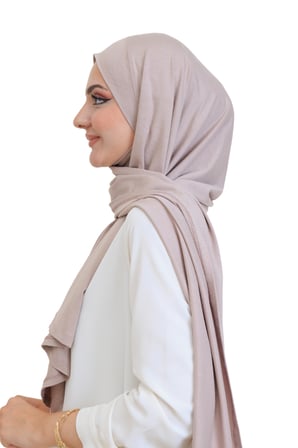 Penye Boyun Kapamalı Şal Başörtü Hazır Giyim Turban Esnek Jersey Şal