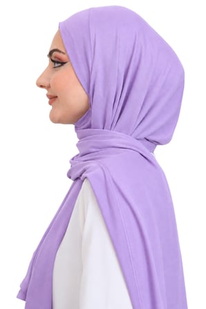 Penye Boyun Kapamalı Şal Başörtü Hazır Giyim Turban Esnek Jersey Şal