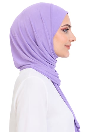 Penye Boyun Kapamalı Şal Başörtü Hazır Giyim Turban Esnek Jersey Şal