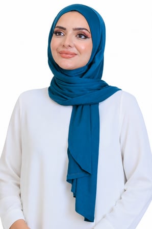 Penye Boyun Kapamalı Şal Başörtü Hazır Giyim Turban Esnek Jersey Şal