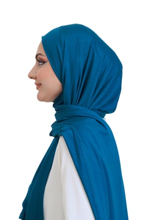 Penye Boyun Kapamalı Şal Başörtü Hazır Giyim Turban Esnek Jersey Şal