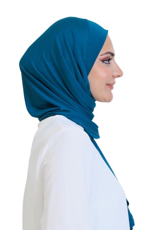 Penye Boyun Kapamalı Şal Başörtü Hazır Giyim Turban Esnek Jersey Şal