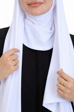 Penye Boyun Kapamalı Şal Başörtü Hazır Giyim Turban Esnek Jersey Şal